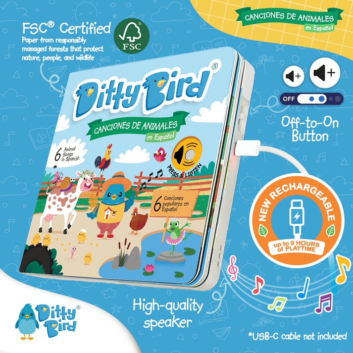 Libro Musical Canciones de Animales en Español