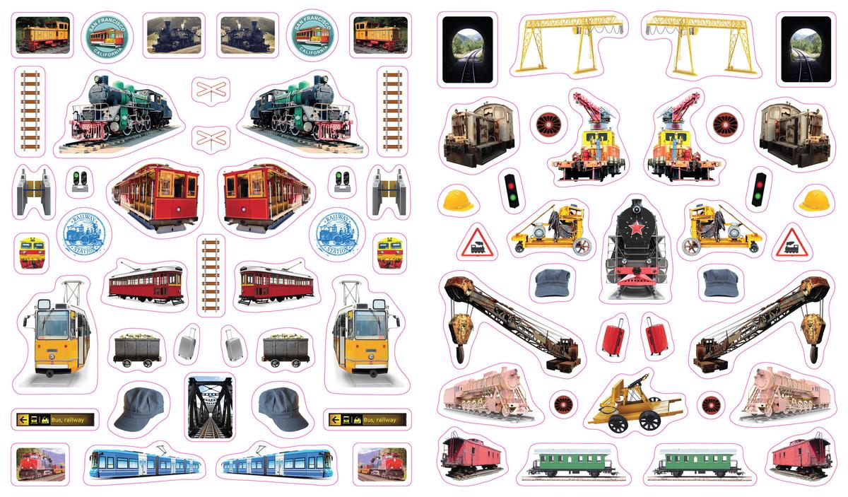 STICKERS REUTILIZABLES TRENES
