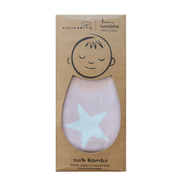 Manta Swaddle Bambu Kosleeping Rosada